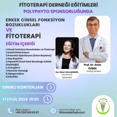 ERKEK CİNSEL FONKSİYON BOZUKLUKLARI VE FİTOTERAPİ EĞİTİMİ